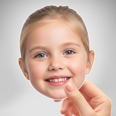 Custom mini big head cutout with personalized face photo decorations for parties and celebrations