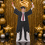 Personalized graduation cardboard cutout displayed at a graduation party celebration event