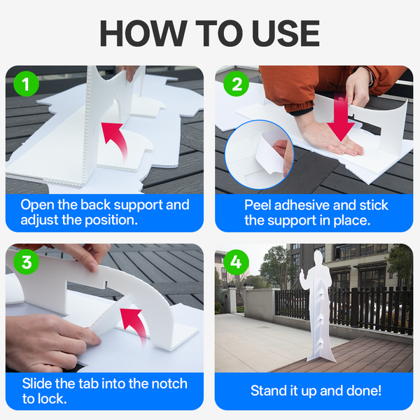 Cardboard cutout setup steps