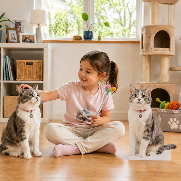 Custom pet life size cutout featuring cat photo for family decoration and pet lovers
