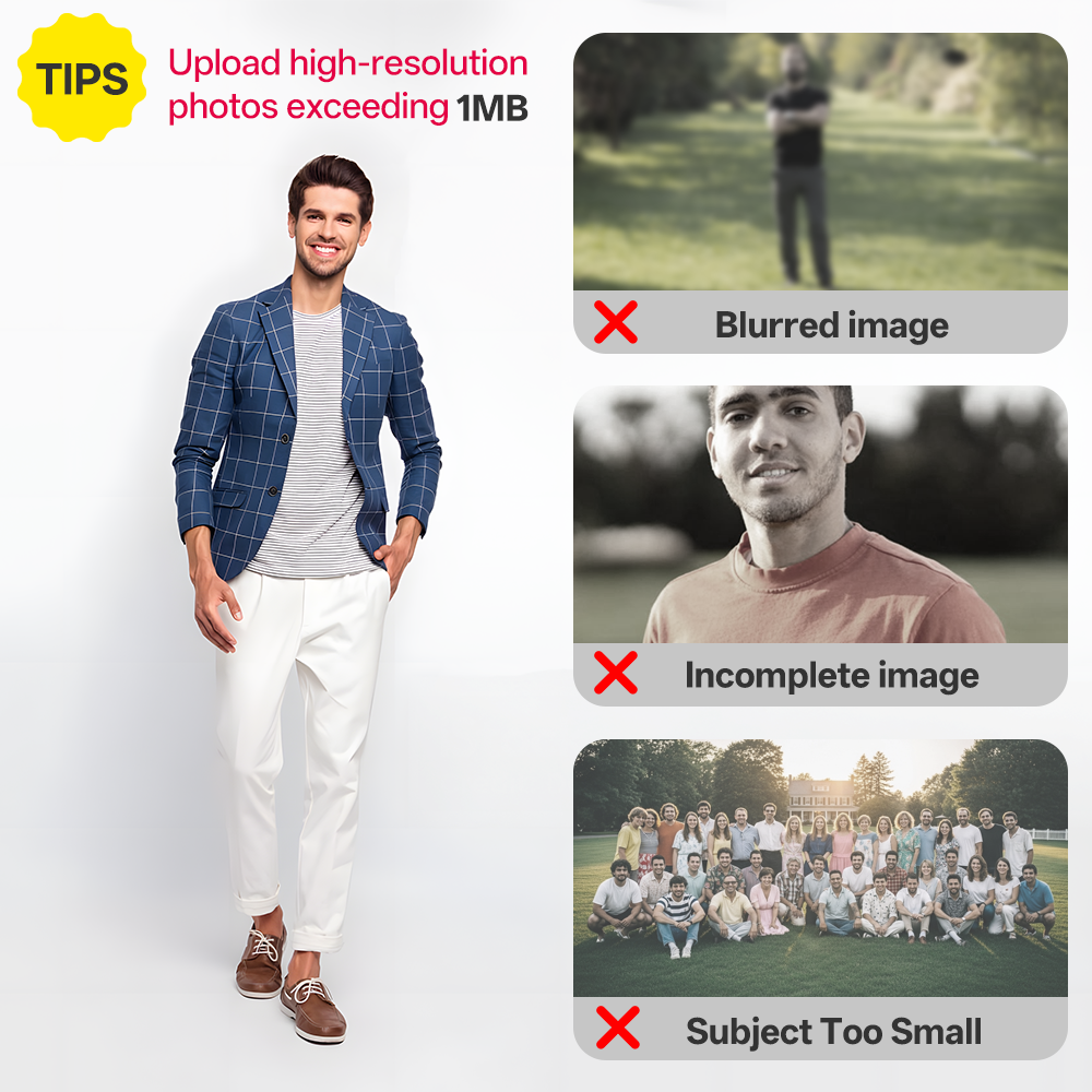 Photo upload tips for cardboard cutouts