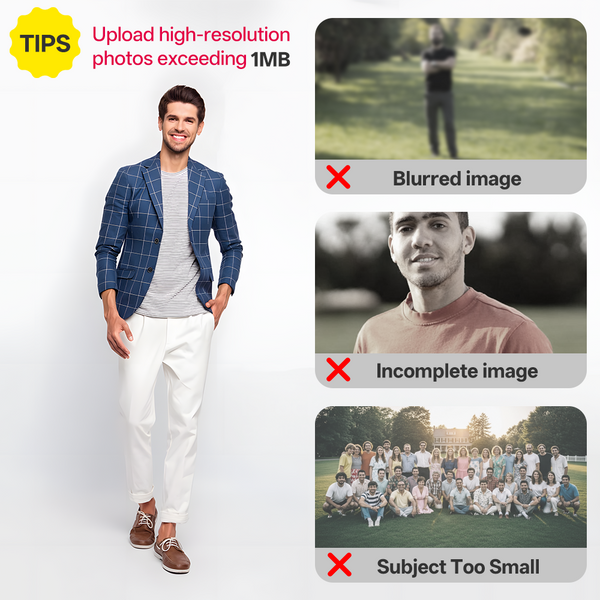 Photo upload tips for cardboard cutouts