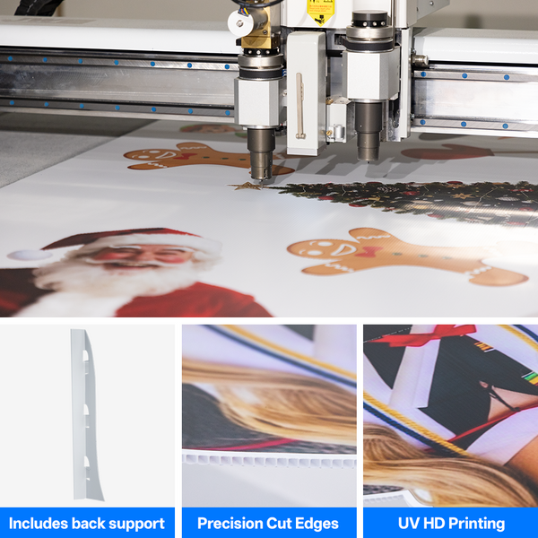 Custom cardboard cutout printing process